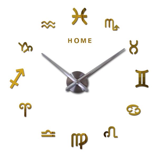 

созвездины большие настенные часы домашнее письмо 3d diy акриловые зеркало стены наклейка немой негабаритные кухонные часы современный дизай