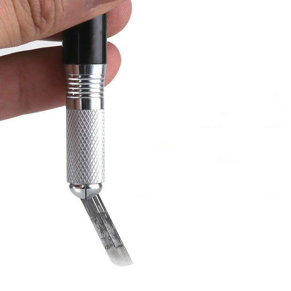 

50 pcs 17 pins tattoo needles eyebrow permanent makeup tattoo bevel blade for 3d embroidery manual microbla jllyyz