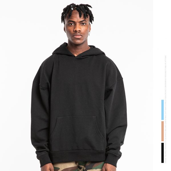 

2021 new hooded with a solid hoodie gy9c, Black
