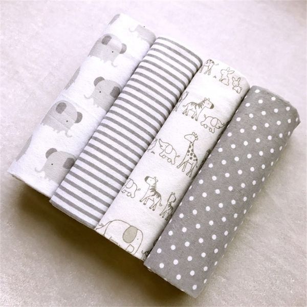 

4pcs/pack 100% cotton supersoft flannel receiving blanket swaddle bedsheet 76*76cm baby blankets newborn y201009
