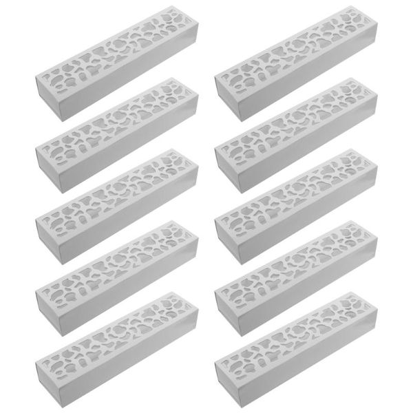 

10pcs rectangular macaron box cookies paper box dessert packing boxes for bakery