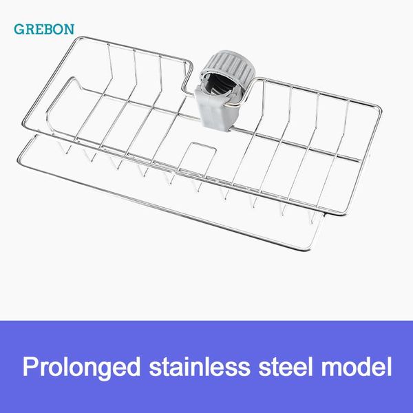 

faucet organizer kitchen sink storage sponge holder adjustable cloth shelf stainless steel dish drainer bathroom accessorie soap bbyfyf