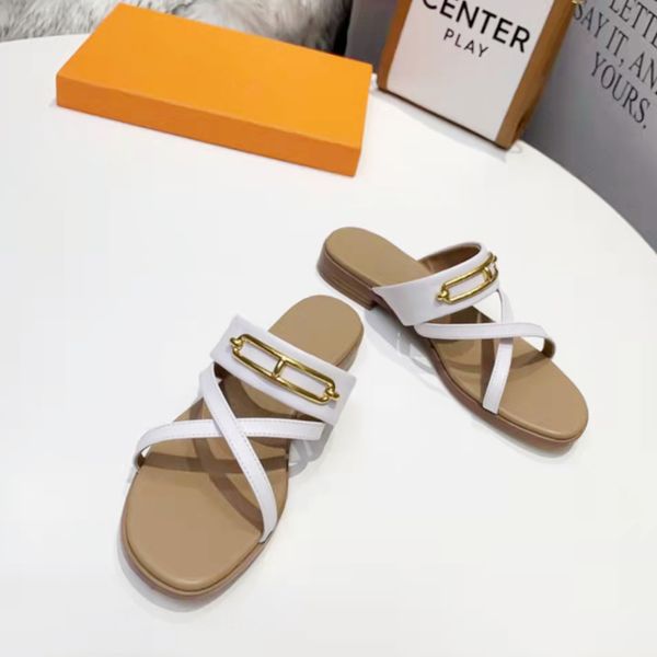 

fashion designer women flat soled slippers solid cross strap classic buckle slip on home shoes summer beach daily travel girls l, Black