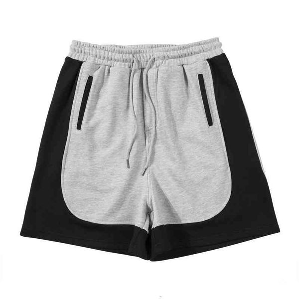 

shorts men two color stitched casual high street trend sports, White;black