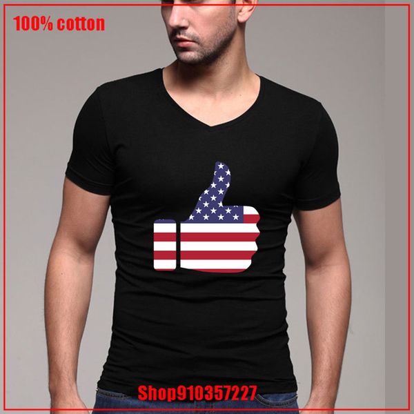 

latest popularity thumbs up usa new design male personalized short sleeves charismatic guy cozy and breathable sweatshirt hoodie t shirt