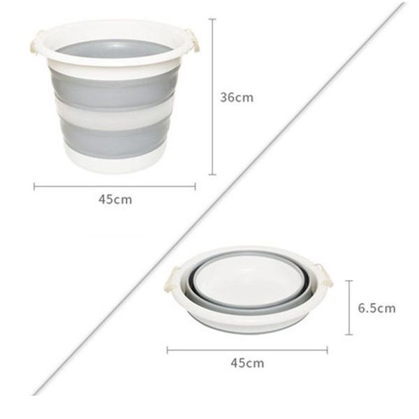 

30l sile bucket fishing equipment folding bucket outdoor foldable collapsible bucket camping basin thick travel jllggg