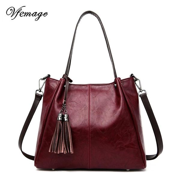 

vfemage tassel casual totes bag women handbag large capacity female shoulder bags crossbody ladies handles bag messenger sac