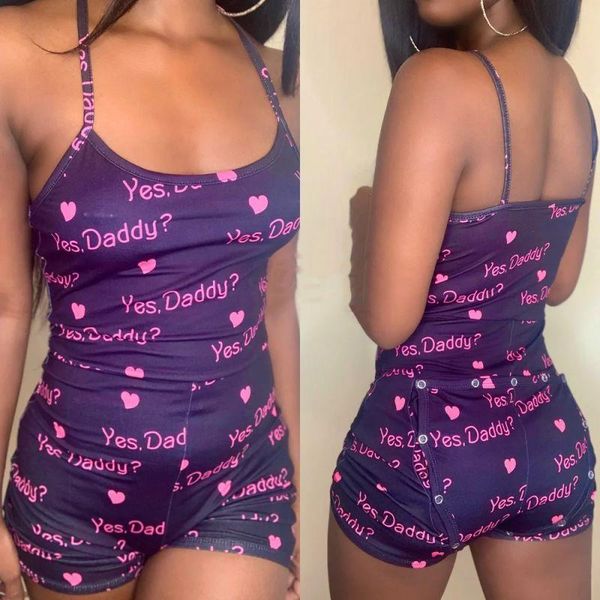 

для женщин оковалок закрылков bodysuit пижама с длинным рукавом bodycon печать трико короткие штаны кнопка пижамы мода ромпер комбинезон, Black;white