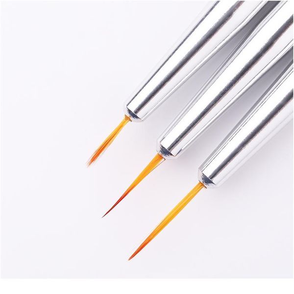 

3pcs/set nail art line painting brushes gel polish acrylic pen flower drawing brush superfine nail art manicuring t bbyvuh