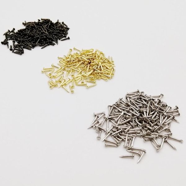 

200pcs golden silver латунный бронзовый dia1.2mm l6mm 8мм 10мм железный малый мини круглая голова nail tack для ювелирных изделий box петля