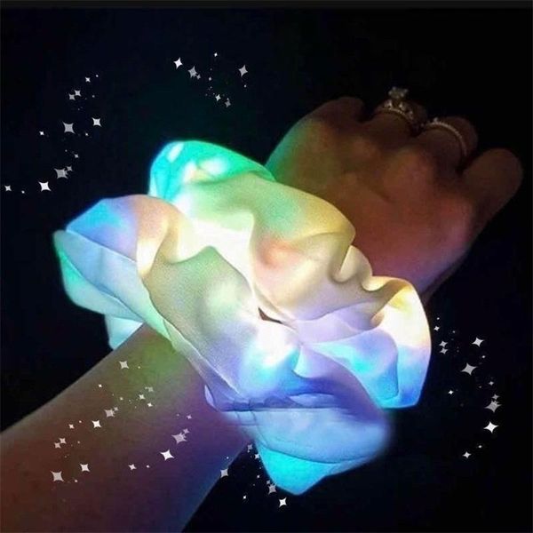 

2020 новое прибытие девушки водить световая scrunchies hairband holder bands головной убор упругие волосы сплошной цвет волос аксессуары wmt