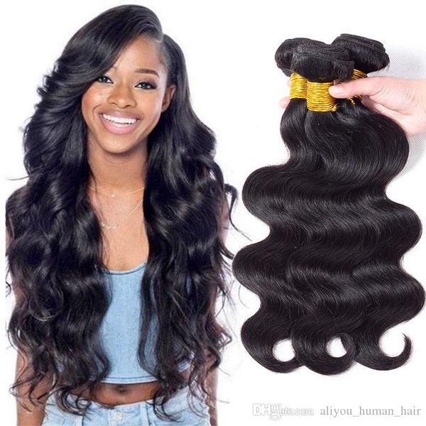 

new arrival peruvian virgin body wave human hair weave 3 4 5 bundles 8a virgin malaysian brazilian wet and wary hair extensions, Black