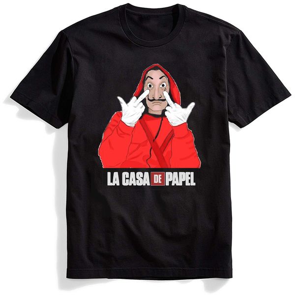 

2020 summer la casa de papel horror movie men causal short sleeve 100% cotton male cool men hoodie designers t shirts sweatshirt