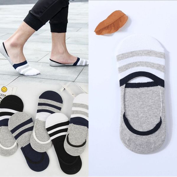 

лето новая лодка лодка невидимый полосатый хлопок мужские мелкие невидимые носки анти зачистные мужские носки 8xjyo, Black