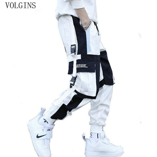

streetwear men's multi pockets cargo harem hip hop casual male track joggers trousers fashion harajuku men pants