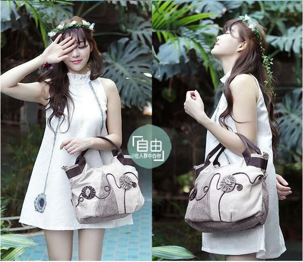 

fashion appliques women travel bagsmulti-use lady casual shopping shoulder&handbags high-quality nice appliques carrier