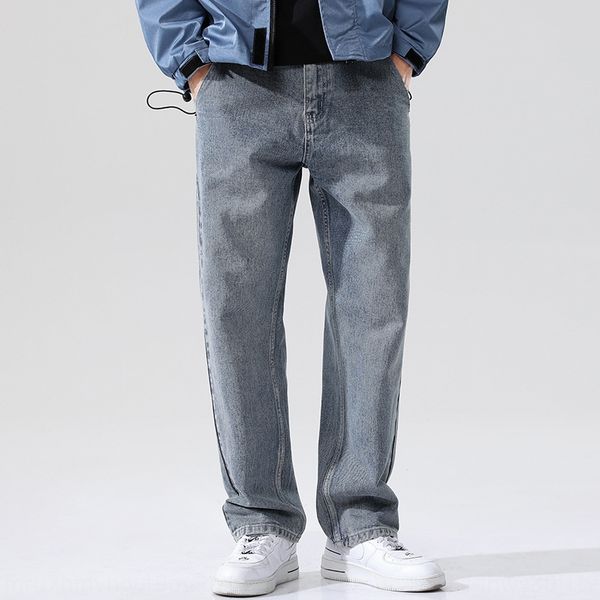 

new fall winter 2020 loose large blue men's casual casual pants jeansjeans and jeanspants trendy jeans men onxwx