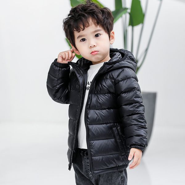 

light down jacket autumn winter clothes 3-4 years old short boys girls, middle-aged children and children's 6-year-old, Blue;gray