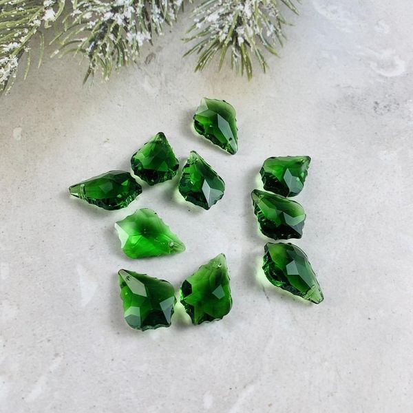 

22mm 10pcs colorful maple leaf crystal prism lighitng suncatcher chandelier parts mini crystal pendant for home wedding decor h jllaiv