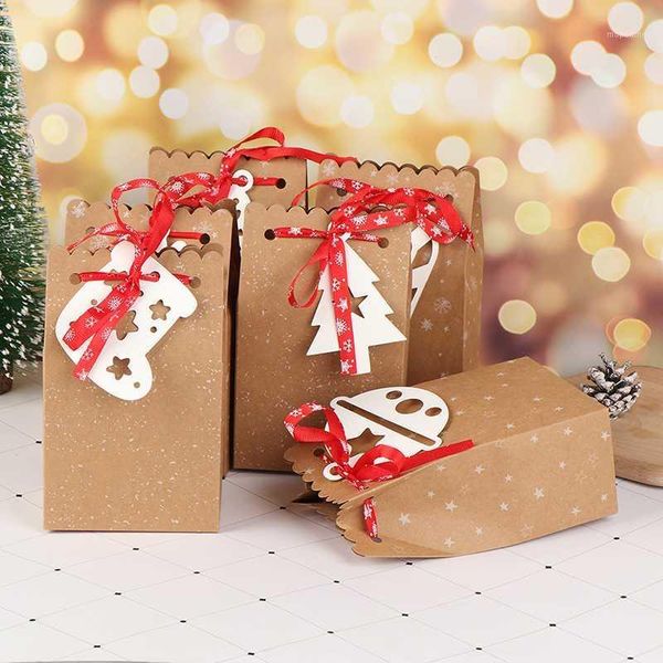 

gift wrap 2021 christmas bags sacks kraft paper bag kids party favors box decorations for home year1