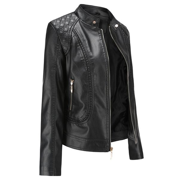 

2020 new design plus size clothing women neon spring leather jackets