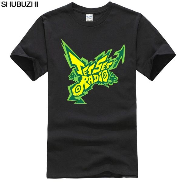 

черная футболка размер евро хлопка спорта new jet set radio логотип anime cartoon игра мужские футболки мужчин топ-тройники