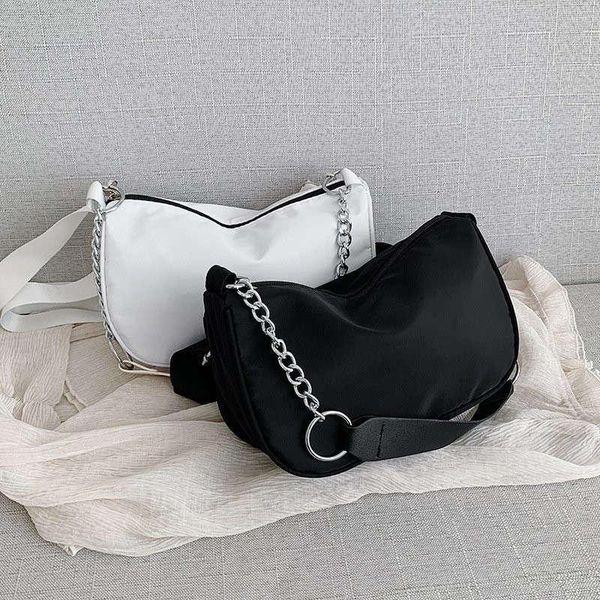 

fashion nylon women shoulder totes handbags solid color messenger ladies travel zipper crossbody handle bag