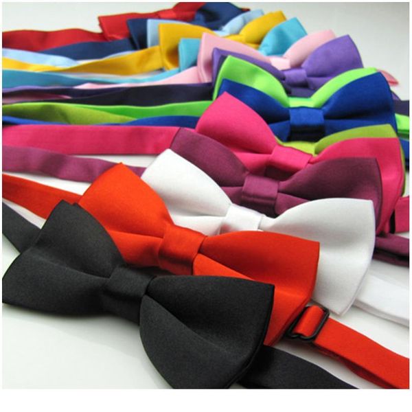 

men boy bowties solid butterfly accessories fashion bowtie wedding bow tie party neckwear cravate new wholes qylqxr, Black;gray