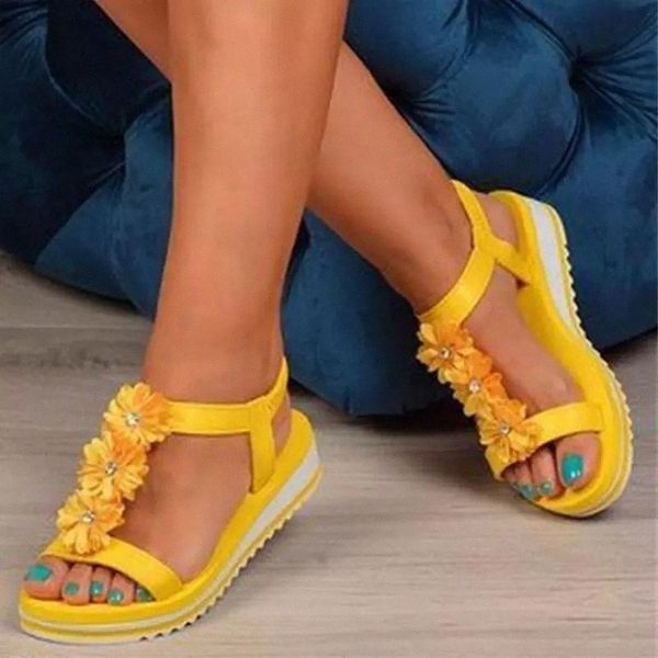 

new flower women sandals bohemian casual shoes beach sandals ladies shoes platform sandalias de mujer wedges 35-43 #ok4h