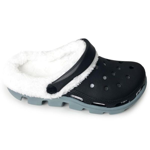 

woman slippers winter 2020 fashion fur slippers women eva soft bottom house shoes platform non slip unisex, Black