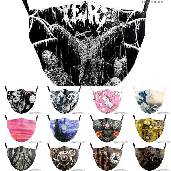 

masks print funny fabric face clown big mouth cover reusable protection dust w pgnn