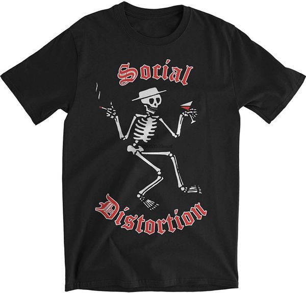 

social distortion skelly logo fitted jersey tee (large) black tee shirt homme customized sport hooded sweatshirt hoodie