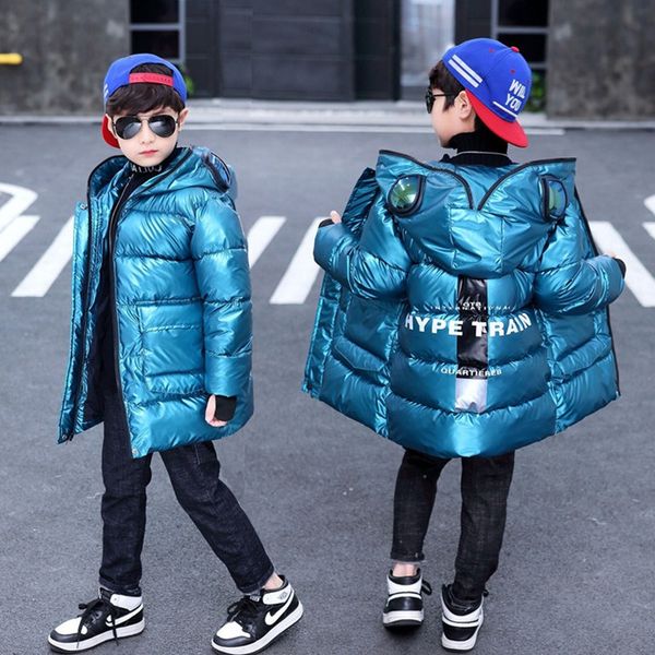 

clothing boys' padded winter thickening 2020 new foreign style down cotton clothes children's, Blue;gray