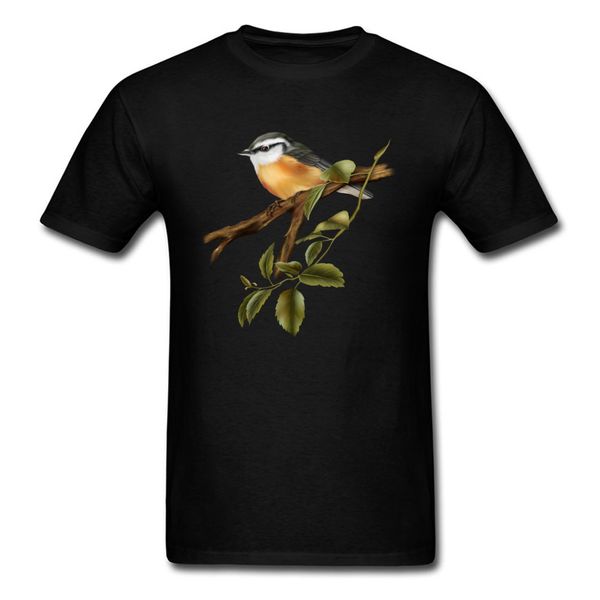 

шикарные 2018. птицы и цветы краска мужчины майка день благодарения на заказ подарки тис рубашка с коротким рукавом черный спортивный с капю