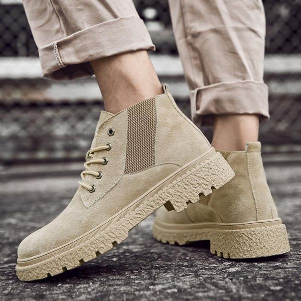 

boots fashion sport cuero comfortable wear mens leather shoe walk casual sneakers spring mesh running, Black