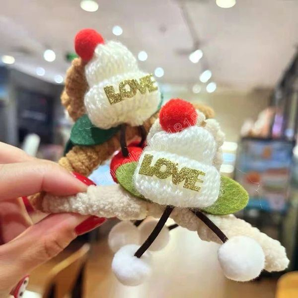 

korean plush hair clip cross hair claws combs clamps autumn winter hairpins barrette fashion women hairgrips hair accessories, Slivery;white