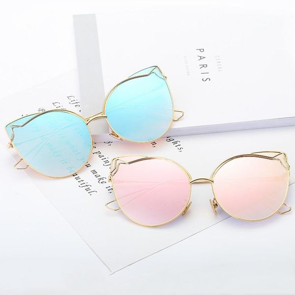 

New Women Cat eye Sunglasses Fashion Cat Eye Sun Glasses Brand Designer Vintage Gradient Eyewear AS080, White;black