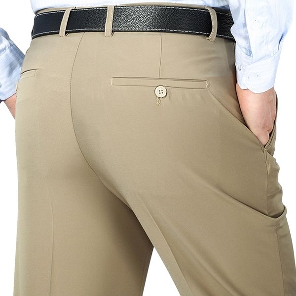 Мужская шелковая высококачественная прямые длинные брюки мужской костюм против морщин 44 42 40 БИЗНЕС БУДАМИ 201106