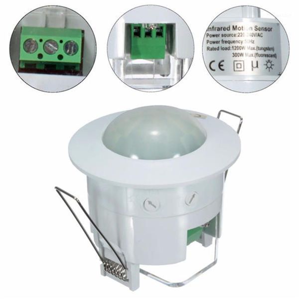 

mini infrared motion sensor switch pir detection recessed ceiling occupancy motion sensor detector lamp light switch 220v1
