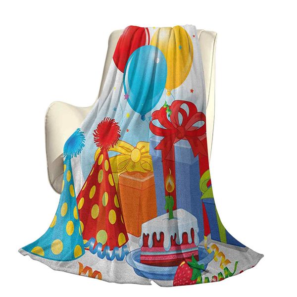 

multicolor slice of strawberry pie party set up with hats balloons presents starsoffice leisure blankets
