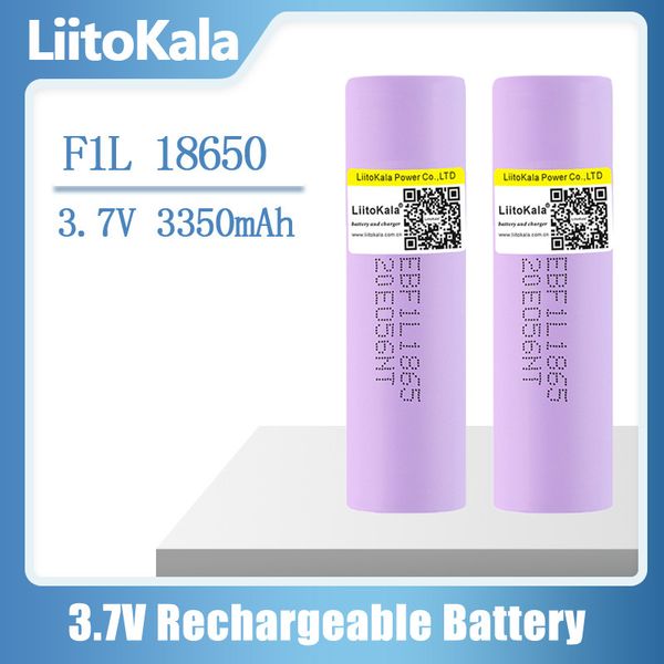 Liitokala Новый оригинальный 3,7 В 18650 батарея F1L 3350MAH литий -афугируемые батареи Непрерывный разряд 15A для игрушек для беспилотных силовых инструментов