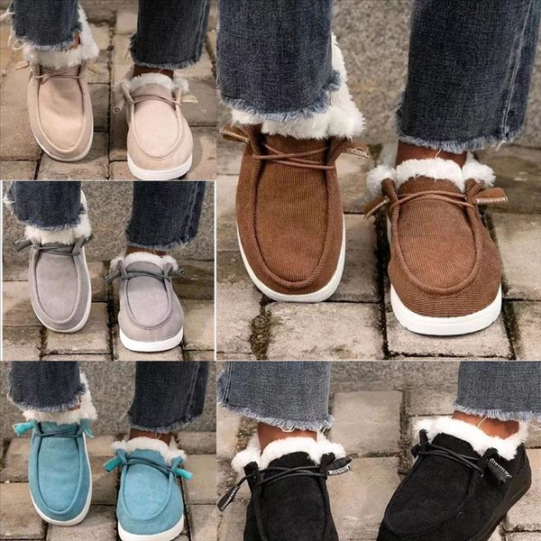 

7oazt snow mens cotton large size boots snow warm and velvet outdoor shoes boots winter boot cotton kid sneakers non-slip sports, Black