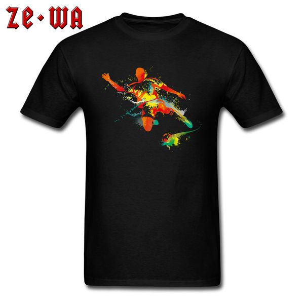 

splash footballer black art painting short sleeve funky team clothes sport hooded sweatshirt hoodie t shirt