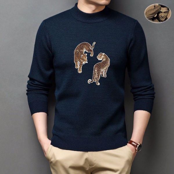 

hk10275 fashion men's sweaters 2020 runway luxury european design party style men's clothing1, White;black