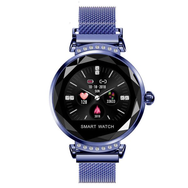 

h2 female smart bracelet round screen fashion physiological reminder blood prsure heart rate monitoring waterproof watch magnetic bandbgt