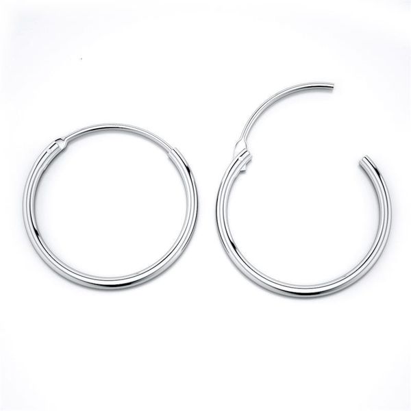 

glossy geometry round circle 925 sterling silver earrings for women kolczyki damskie hoop earring pendientes mujer, Golden;silver