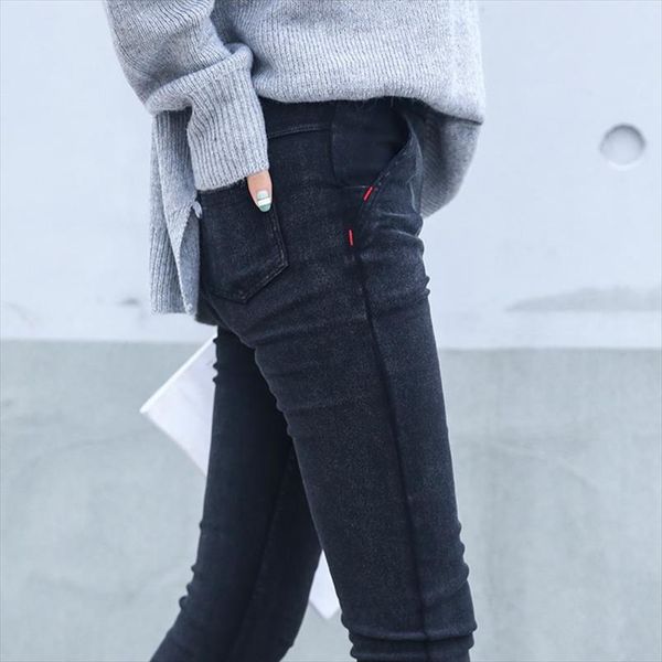 

ksdkfaa 2018 джинсы женские гетры тощий тонкий тонкий высокий эластичный пояс омывается джинсы jegging карандаш брюки джинсы леггинсы для же, Black