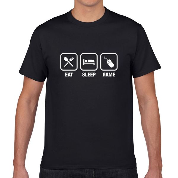 

мужские футболки с коротким рукавом eat sleep игра печать мода смешной мужской футболки для gamer tee shirt спорт толстовка с капюшоном бала