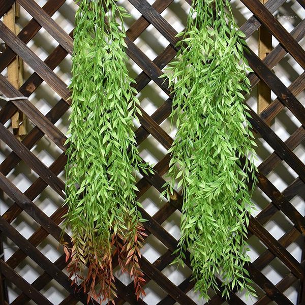 

100cm artificial weeping willows wall hanging decorative flower plastic plant wall decoration greenery1