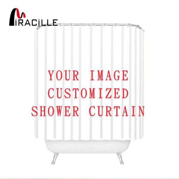 

miracille customized shower curtains bath decor curtain funny image waterproof polyester fabric bathroom blinds with 12 hooks
